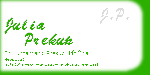 julia prekup business card